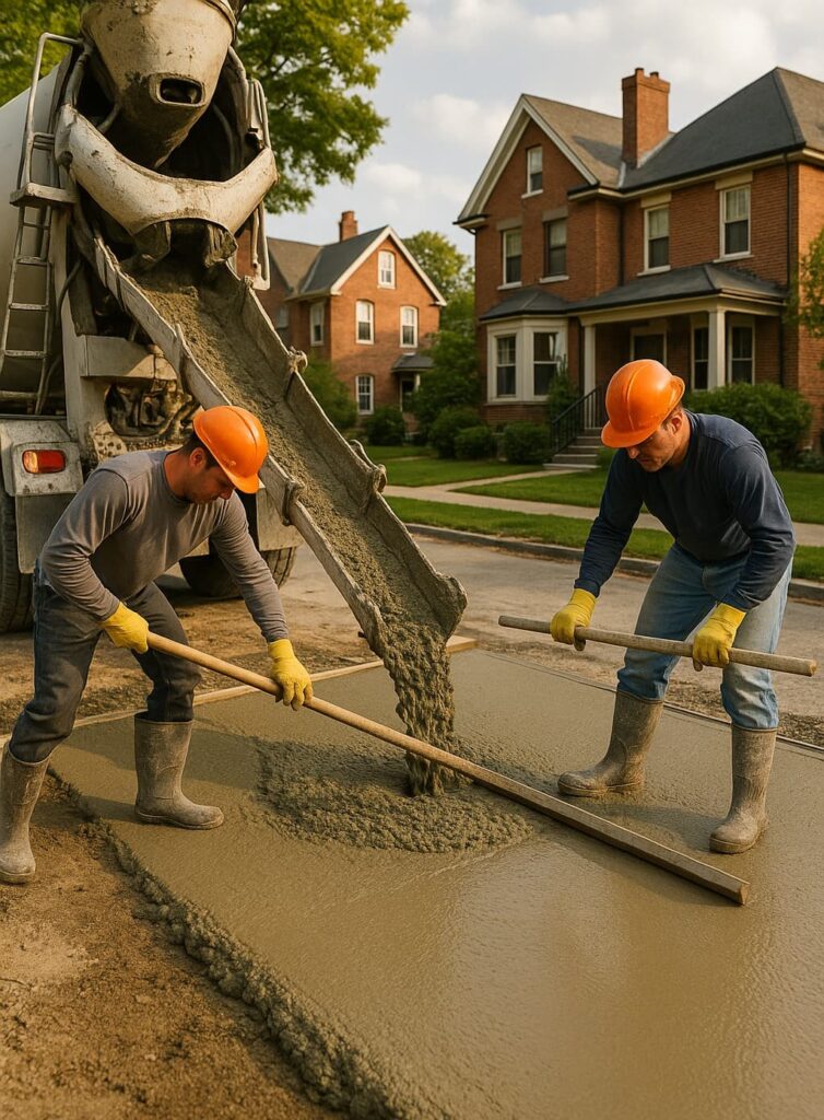 pouring concrete boston