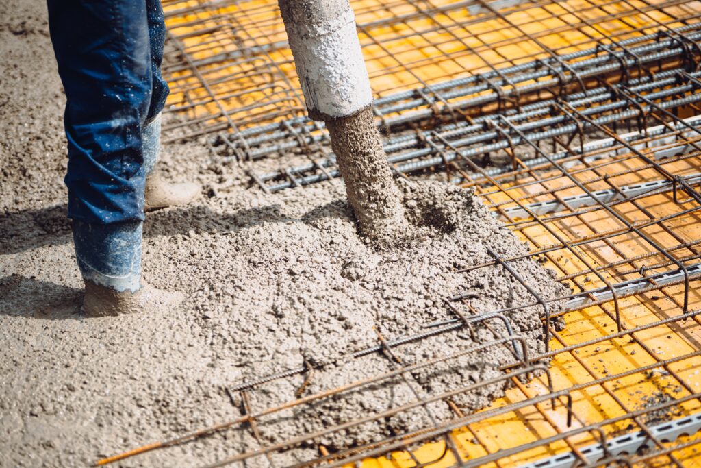 Completed commercial concrete slab by Boston Concrete Work for a new construction project in Boston, MA