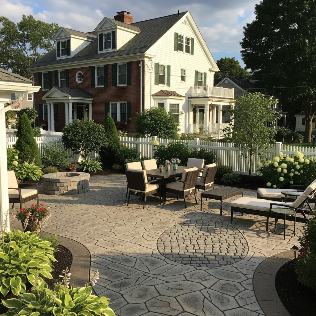 stamped concrete patio boston