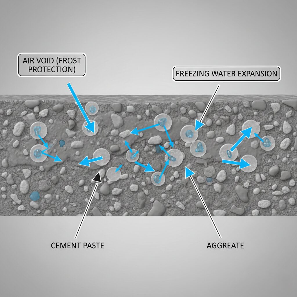 Freeze-thaw resistant concrete technology - 4000 PSI Mix