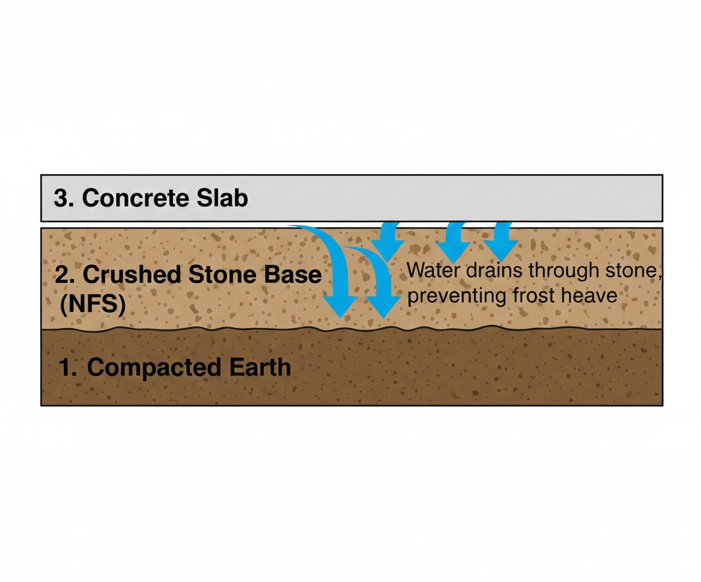 Preventing frost heaves in Massachusetts driveways - Sub-base engineering